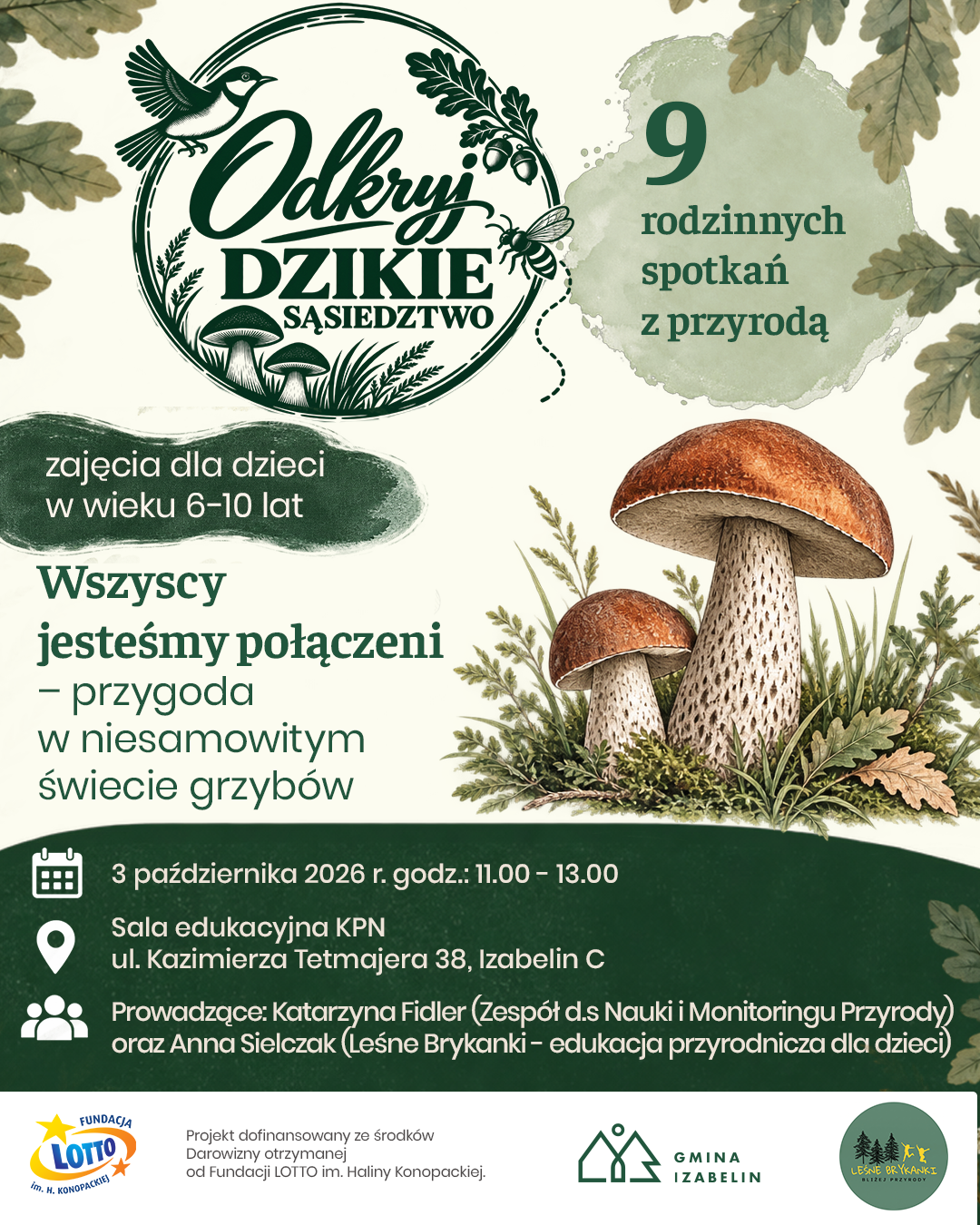 aktualność: Wszyscy jesteśmy połączeni – przygoda w niesamowitym świecie grzybów