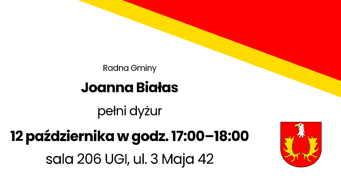 aktualność:  Dyżur radnej gminy